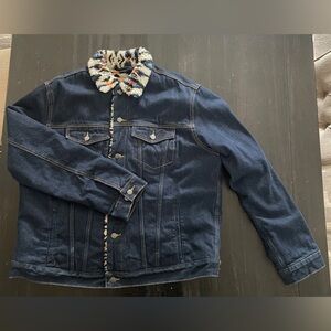 QILO BCS Jean Jacket Sherpa Southwest Pattern XL Cowboy Black Canyon Systems